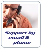 You can contact us by phone or email